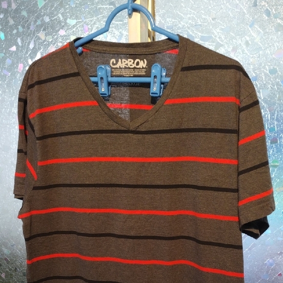 Carbon Black and Red Striped Tee - Picture 11 of 11